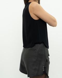 A.L.C. x Black Silk-blend Cropped Tank (XS, S)