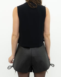 A.L.C. x Black Silk-blend Cropped Tank (XS, S)