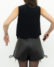 Load image into Gallery viewer, A.L.C. x Black Silk-blend Cropped Tank (XS, S)