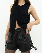 Load image into Gallery viewer, A.L.C. x Black Silk-blend Cropped Tank (XS, S)