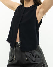 Load image into Gallery viewer, A.L.C. x Black Silk-blend Cropped Tank (XS, S)