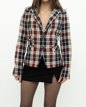 Load image into Gallery viewer, OUI x Red Plaid Wool Blazer (XS, S)