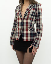 Load image into Gallery viewer, OUI x Red Plaid Wool Blazer (XS, S)