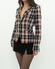 Load image into Gallery viewer, OUI x Red Plaid Wool Blazer (XS, S)