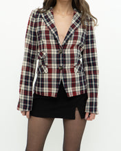 Load image into Gallery viewer, OUI x Red Plaid Wool Blazer (XS, S)