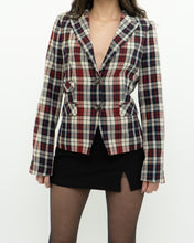 Load image into Gallery viewer, OUI x Red Plaid Wool Blazer (XS, S)