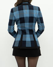 Load image into Gallery viewer, SMYTHE x Blue Plaid Wool Blazer (XS, S)