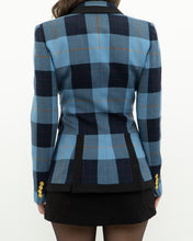 Load image into Gallery viewer, SMYTHE x Blue Plaid Wool Blazer (XS, S)