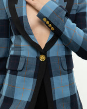 Load image into Gallery viewer, SMYTHE x Blue Plaid Wool Blazer (XS, S)