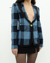 Load image into Gallery viewer, SMYTHE x Blue Plaid Wool Blazer (XS, S)