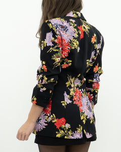 CINQ A SEPT x Black Floral Blazer (XS, S)