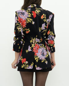 CINQ A SEPT x Black Floral Blazer (XS, S)