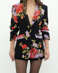 CINQ A SEPT x Black Floral Blazer (XS, S)