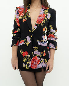 CINQ A SEPT x Black Floral Blazer (XS, S)