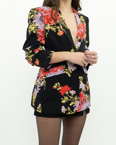 CINQ A SEPT x Black Floral Blazer (XS, S)