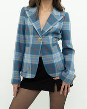 Load image into Gallery viewer, SMYTHE x Baby Blue Plaid Blazer (XS, S)