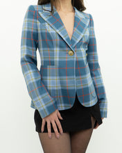 Load image into Gallery viewer, SMYTHE x Baby Blue Plaid Blazer (XS, S)