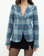 Load image into Gallery viewer, SMYTHE x Baby Blue Plaid Blazer (XS, S)