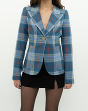 Load image into Gallery viewer, SMYTHE x Baby Blue Plaid Blazer (XS, S)