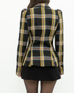 SMYTHE x Black Plaid Blazer (XS, S)