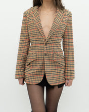 Load image into Gallery viewer, CURRENT ELLIOTT x Orange Plaid Blazer (XS, S)