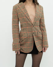 Load image into Gallery viewer, CURRENT ELLIOTT x Orange Plaid Blazer (XS, S)