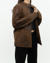 Load image into Gallery viewer, Vintage x Made in Pakistan x Distressed Brown Leather Jacket (S, M)