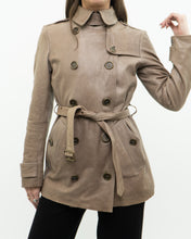 Load image into Gallery viewer, Vintage x BURBERRY BRIT x Lined Beige Faded Leather Jacket (XS, S)