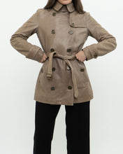 Load image into Gallery viewer, Vintage x BURBERRY BRIT x Lined Beige Faded Leather Jacket (XS, S)