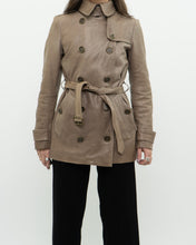 Load image into Gallery viewer, Vintage x BURBERRY BRIT x Lined Beige Faded Leather Jacket (XS, S)