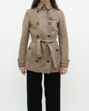 Load image into Gallery viewer, Vintage x BURBERRY BRIT x Lined Beige Faded Leather Jacket (XS, S)