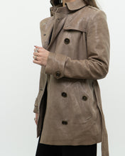 Load image into Gallery viewer, Vintage x BURBERRY BRIT x Lined Beige Faded Leather Jacket (XS, S)