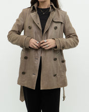 Load image into Gallery viewer, Vintage x BURBERRY BRIT x Lined Beige Faded Leather Jacket (XS, S)