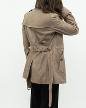 Load image into Gallery viewer, Vintage x BURBERRY BRIT x Lined Beige Faded Leather Jacket (XS, S)