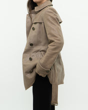 Load image into Gallery viewer, Vintage x BURBERRY BRIT x Lined Beige Faded Leather Jacket (XS, S)