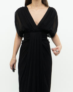 DIANE VON FURSTENBERG x Black Silk Dress (M)