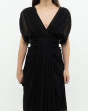 Load image into Gallery viewer, DIANE VON FURSTENBERG x Black Silk Dress (M)