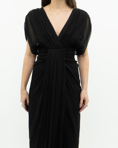 DIANE VON FURSTENBERG x Black Silk Dress (M)