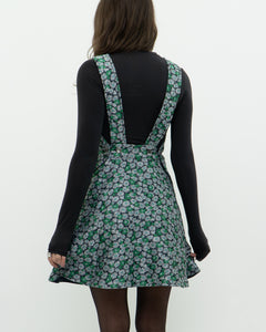 MAISON KITSUNE x Blue, Green Floral Mini Dress (XS, S)