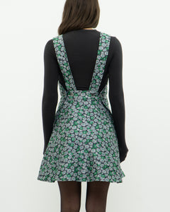 MAISON KITSUNE x Blue, Green Floral Mini Dress (XS, S)