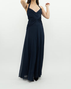 BCBG MAXAZRIA x Navy Pure Silk Dress (S)