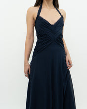 Load image into Gallery viewer, BCBG MAXAZRIA x Navy Pure Silk Dress (S)