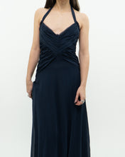 Load image into Gallery viewer, BCBG MAXAZRIA x Navy Pure Silk Dress (S)