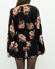 Load image into Gallery viewer, REFORMATION x black floral mini dress (XS, S)