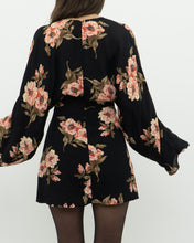 Load image into Gallery viewer, REFORMATION x black floral mini dress (XS, S)