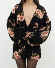 Load image into Gallery viewer, REFORMATION x black floral mini dress (XS, S)