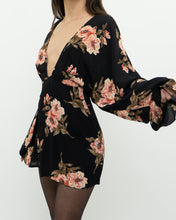 Load image into Gallery viewer, REFORMATION x black floral mini dress (XS, S)