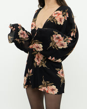 Load image into Gallery viewer, REFORMATION x black floral mini dress (XS, S)