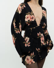 Load image into Gallery viewer, REFORMATION x black floral mini dress (XS, S)