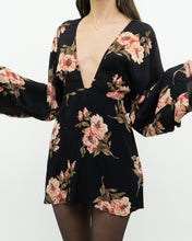 Load image into Gallery viewer, REFORMATION x black floral mini dress (XS, S)